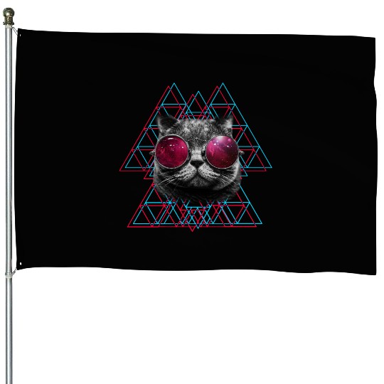 3D Space Cat House Flags (Womens)