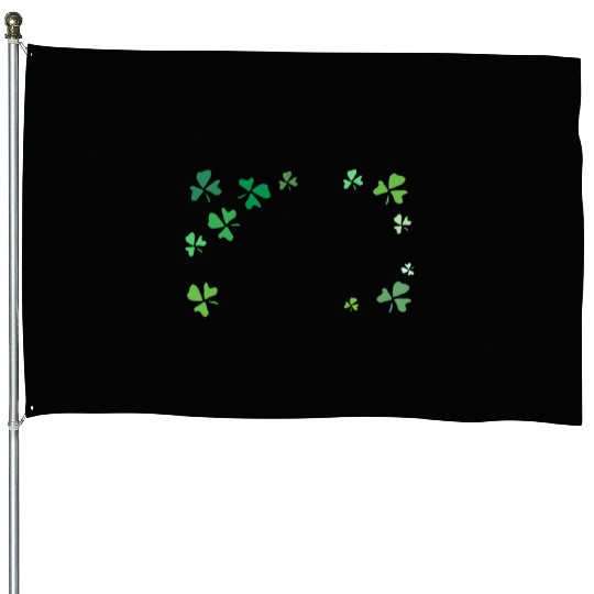 Dark green shamrocks, St Patrick's House Flags