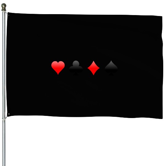 Playing Card Suits House Flags