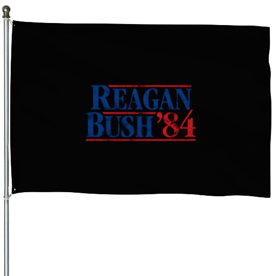Distressed Reagan - Bush ’84 House Flags