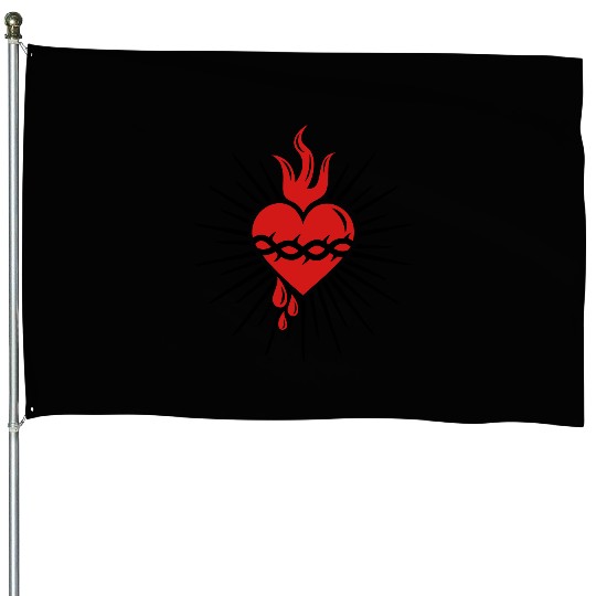 Sacred Heart of Jesus - Christ Consciousness House Flags