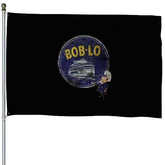 Vintage Retro Classic Cute Detroit Boblo Island House Flags