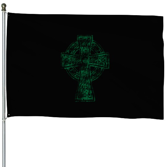 Classic Vintage Style Celtic Cross Crucifix House Flags