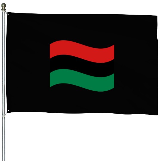 Red, Black & Green Flag House Flags