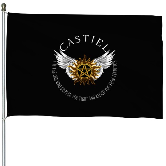 Castiel Protection Symbol House Flags