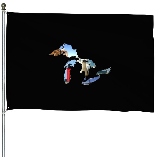 Michigan Great Lakes Lighthouses House Flags