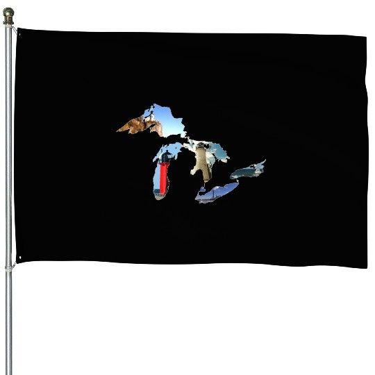 Michigan Great Lakes Lighthouses House Flags