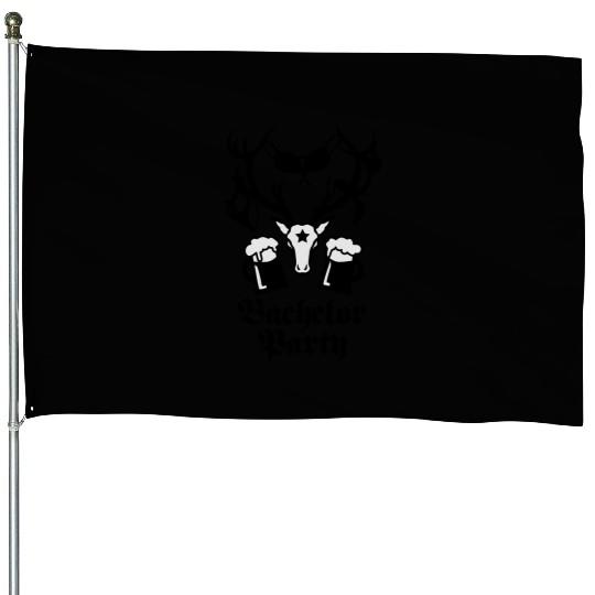 11 deer bachelor party fun funny love stag night House Flags