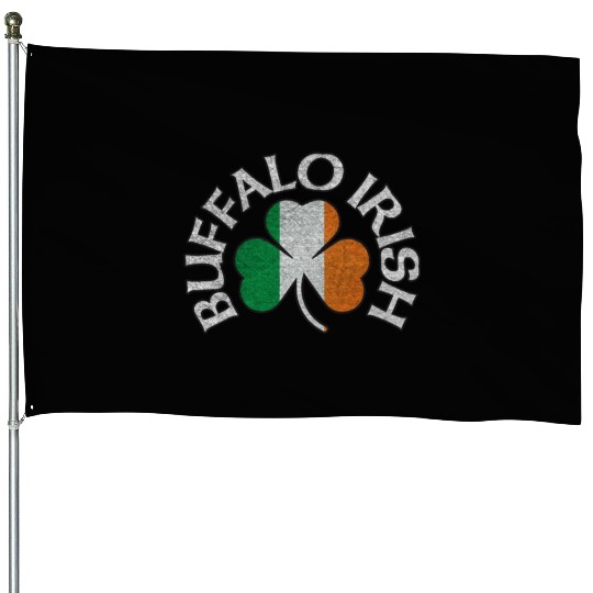Buffalo Irish Shamrock Flag Clothing House Flags