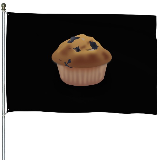 Blueberry Muffin House Flags