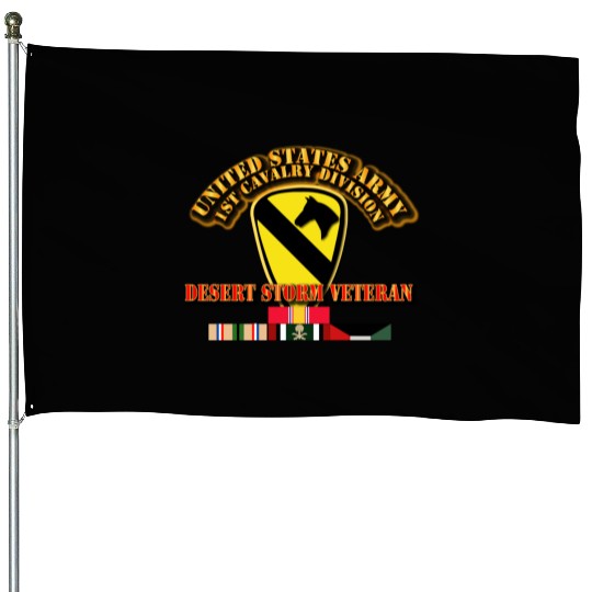 Army - 1st Cavalry Division - Desert Storm Veteran House Flags