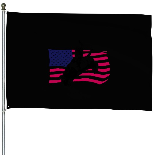 Western Rodeo - Bullrider House Flags
