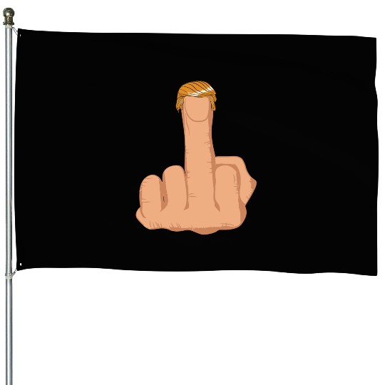 Funny Trump Middle Finger House Flags