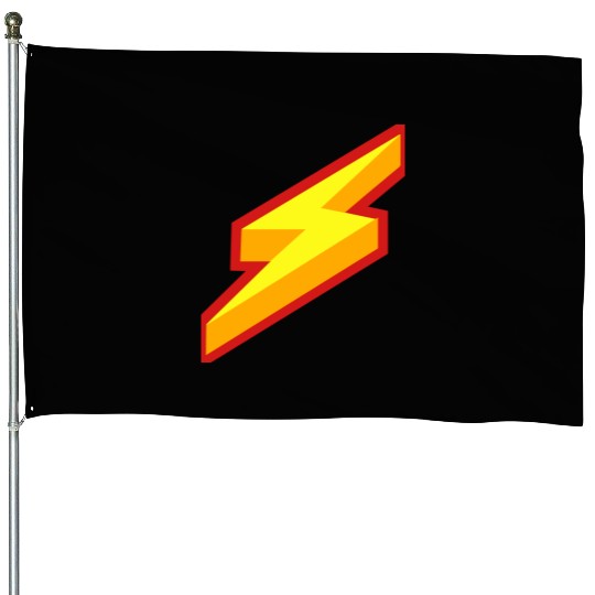 Lightning Bolt Design House Flags