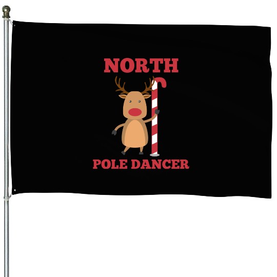 North Pole Dancer House Flags