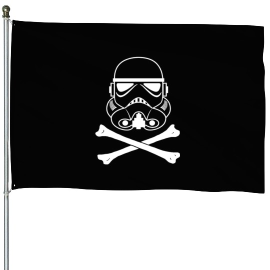 Storm Trooper Skull and Bones House Flags