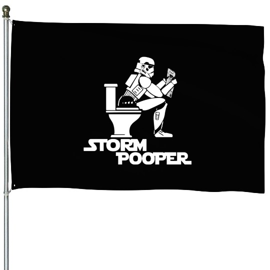 Storm Trooper Pooper House Flags