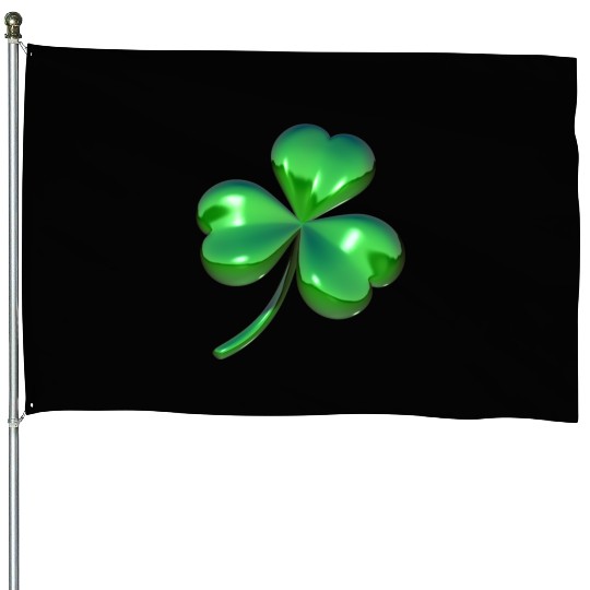 3D Shamrock House Flags