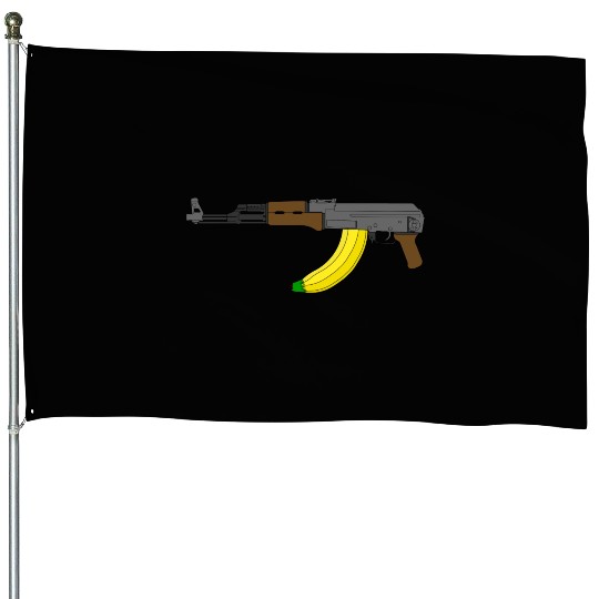 AK-47 with banana clip House Flags