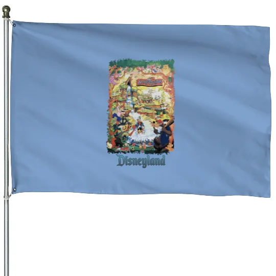 Retro Disneyland Splash Mountain | Disney Characters Splash Mountain House Flags