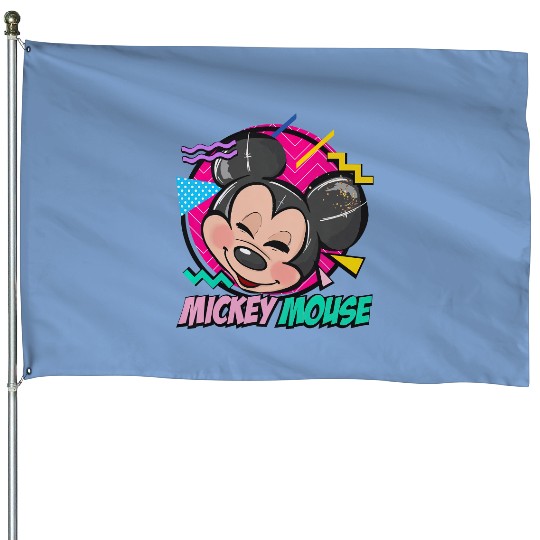 Comfort Colors Retro Mickey Mouse House Flags, Retro 90s Disney Mickey House Flags