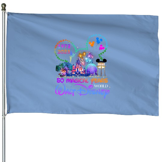 Walt Disneyworld 50th Anniversary House Flags