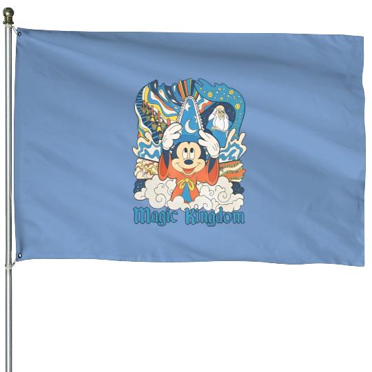 Disney Fantasia Sorcerer Mickey Mouse House Flags, Magic Wizard House Flags