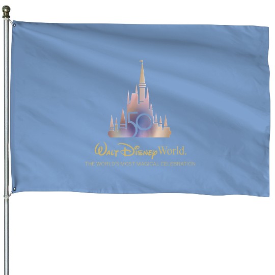 Disneyworld 50th Anniversary House Flags, Disneyland Vacation 2023, Family Matching Trip House Flags