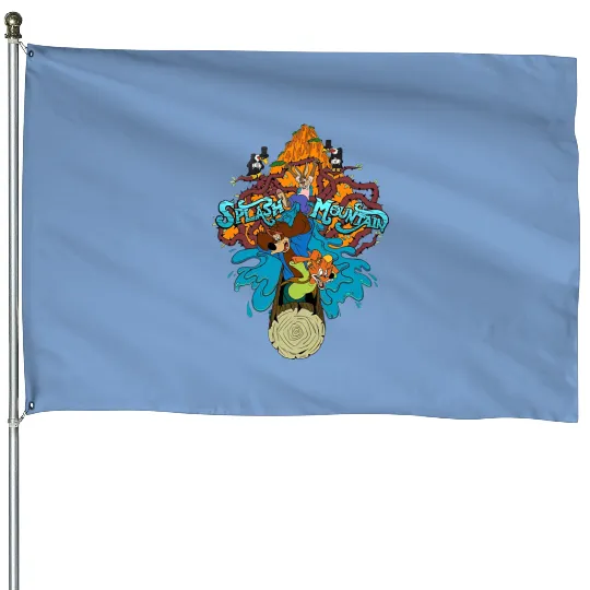 Splash Mountain Comfort Colors House Flags, Disney Mountain House Flags