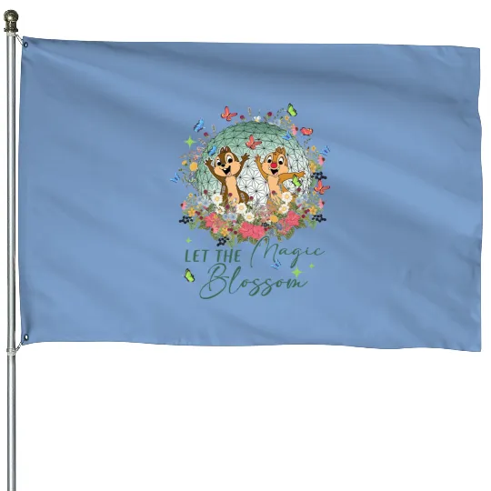 Vintage Disney Epcot Chip n Dale House Flags, Chip n Dale Flower and garden festival 2023 House Flags