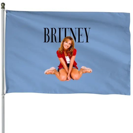 Unisex Cotton House Flags Woman Britney Spears Britney Sitting Cult Pop Singer