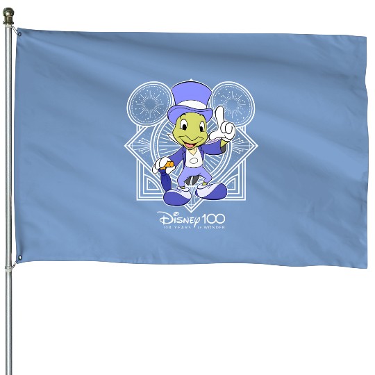 Disney Jiminy Cricket Portrait House Flags, Disney 100 Years of Wonder House Flags