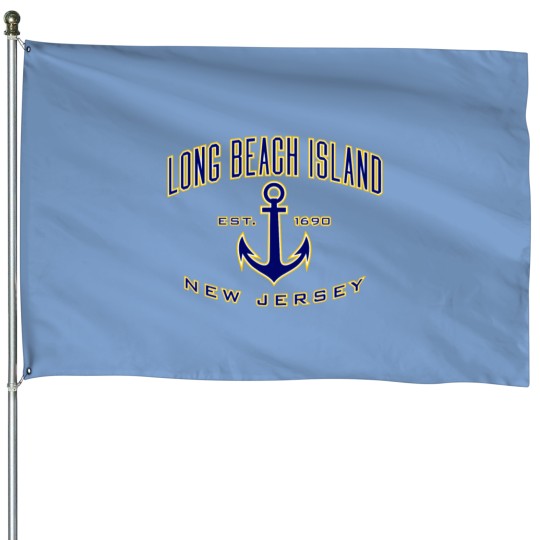 Long Beach Island Nj For Women & Men House Flags