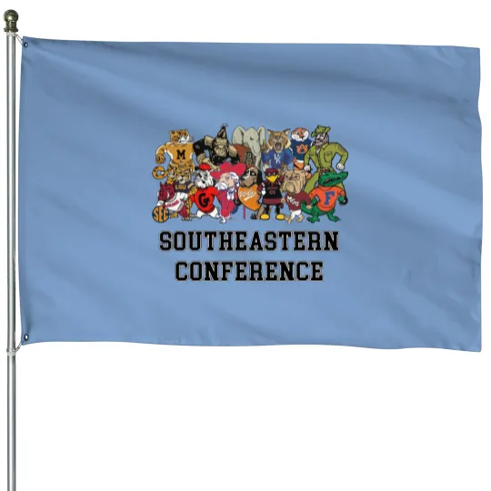 SEC House Flags, Southeastern Conference House Flags, Mascot House Flags
