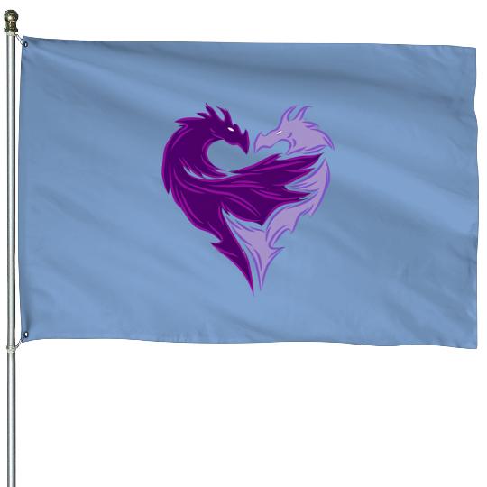 Disney Descendants 2 Mal Dragon House Flags, Magic Kingdom House Flags
