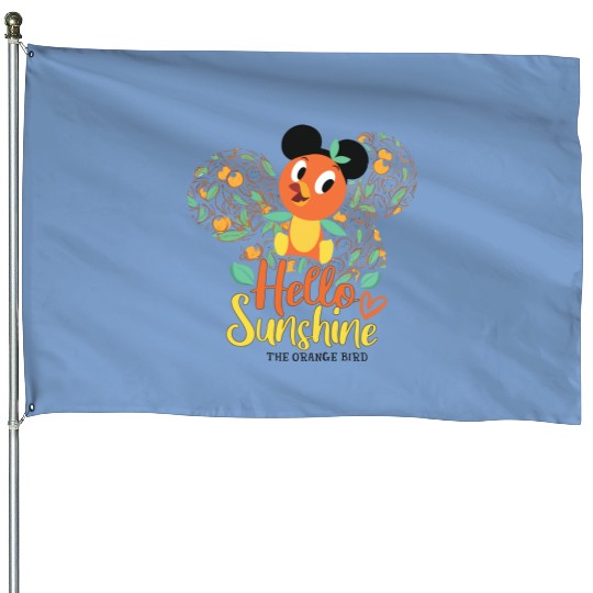 Vintage Disney Orange Bird House Flags, Hello Sunshine House Flags, Disney Bird House Flags, Epcot Festival 2023 House Flags, Disney Epcot House Flags