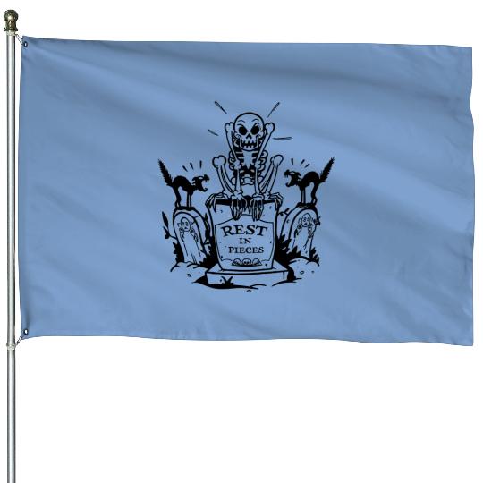 Funny Disney Dancing Skeleton House Flags, Silly Symphony 1929 House Flags