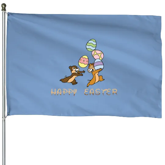 Chip and Dale Easter House Flags, Disney Easter House Flags, Happy Easter House Flags, Disneyworld Family Trip House Flags