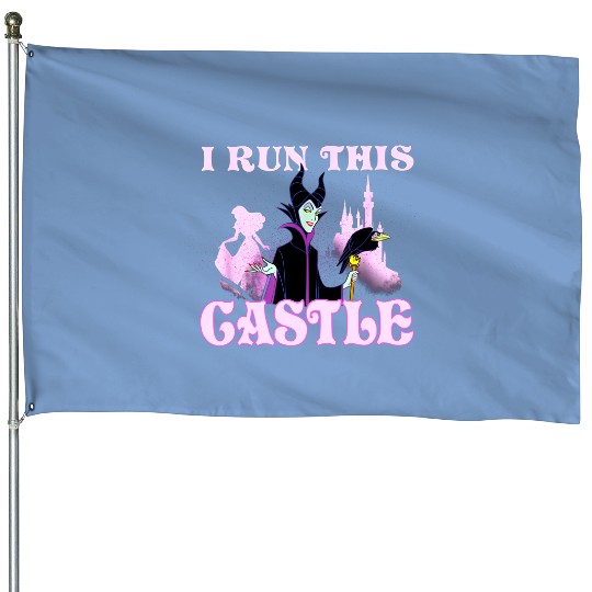 Disney Sleeping Beauty Maleficent I Run This Castle Portrait House Flags