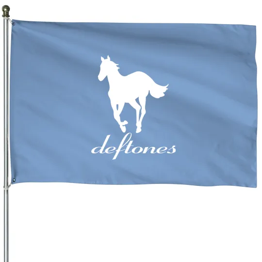 Vintage Deftone White Pony House Flags