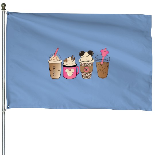 Disney Snacks Coffee House Flags, Epcot House Flags, Disney Drink Coffee House Flags, Disney Snacks House Flags