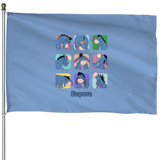 Disney Eeyore Moods House Flags, Eeyore Portrait Winnie The Pooh Characters House Flags