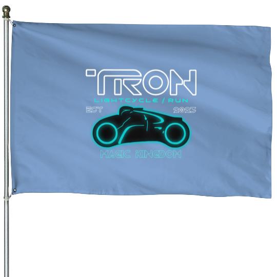 Disney Tron Lightcycle Run Ride House Flags, Tron Lightcylce Run Magic Kingdom House Flags