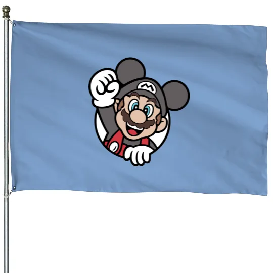 Super Mario - Disney Mickey Mouse color and ears House Flags