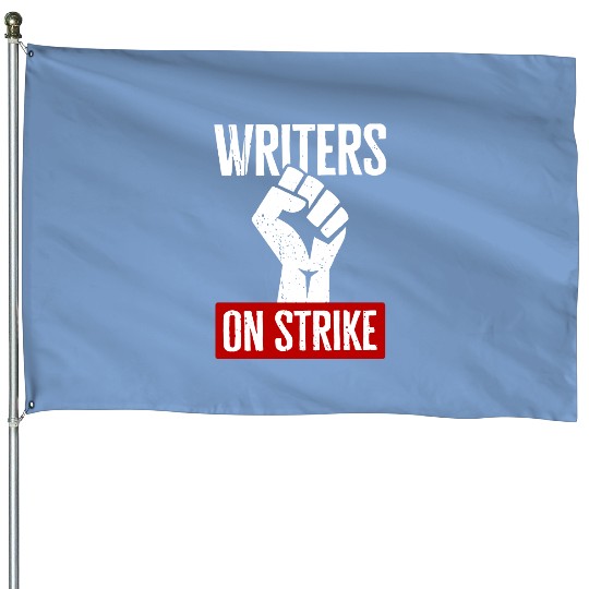 Writers Guild Of America On Strike House Flags, America On Strike House Flags, Writer House Flags, WGA Strike House Flags