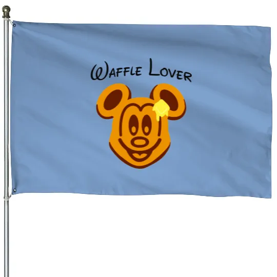 Waffle Mouse House Flags, Mickey Waffle Lover House Flags, Disney Epcot House Flags