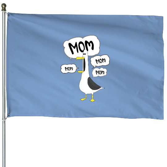 Mom Mom Mom Nemo Seagull House Flags, Disney Mom House Flags, Funny Nemo House Flags