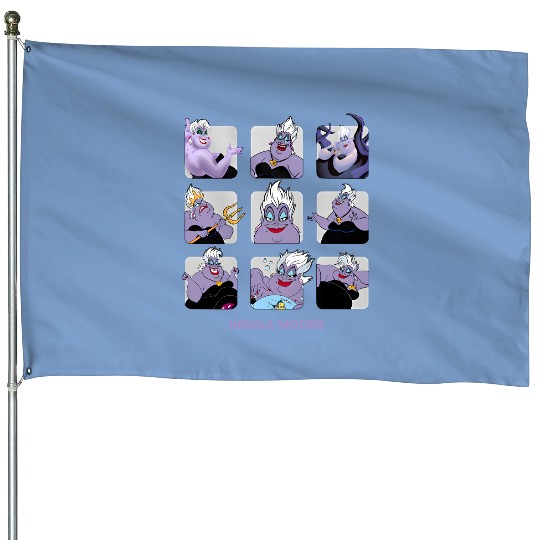 Disney Villains Ursula Moods House Flags, Disney The Little Mermaid House Flags