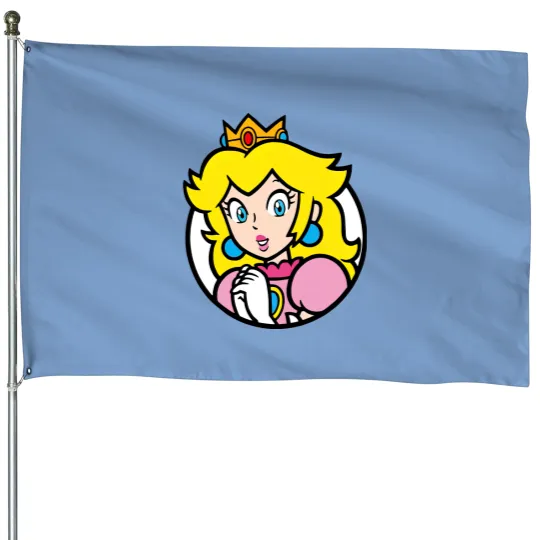 Princess Peach House Flags, Princess Peach Nintento World House Flags, Super Mario House Flags