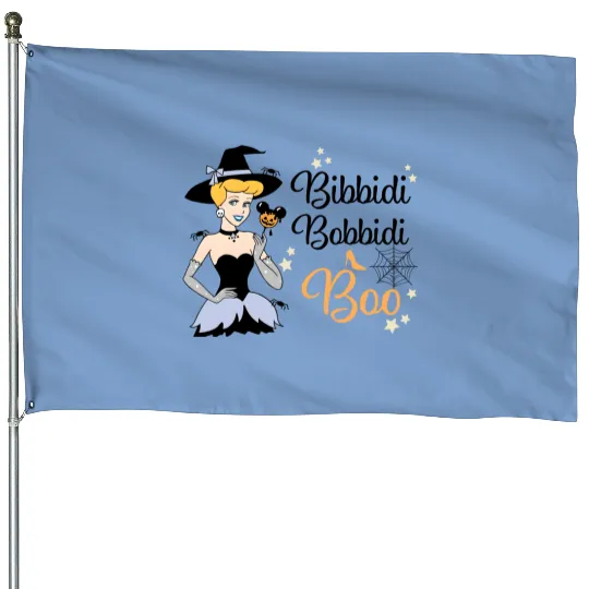 Bibbidi Bobbidi Boo House Flags, Disney Halloween House Flags